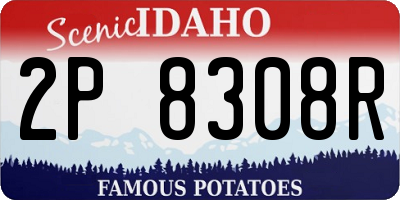 ID license plate 2P8308R