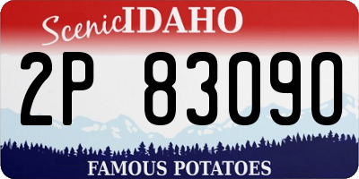 ID license plate 2P8309O
