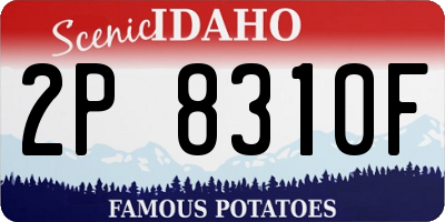 ID license plate 2P8310F