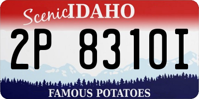 ID license plate 2P8310I