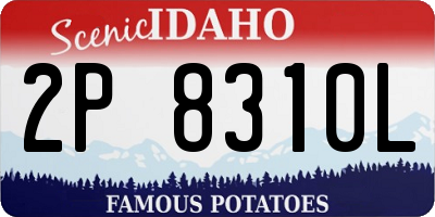 ID license plate 2P8310L