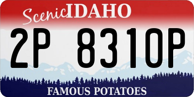 ID license plate 2P8310P
