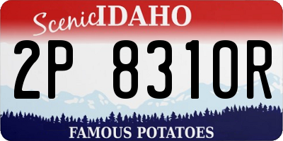 ID license plate 2P8310R