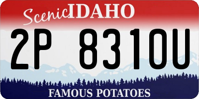 ID license plate 2P8310U