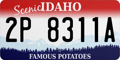 ID license plate 2P8311A