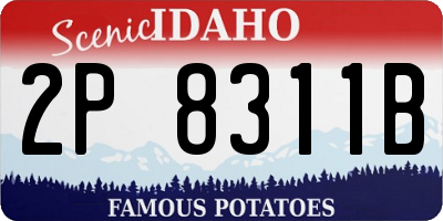 ID license plate 2P8311B