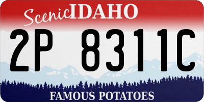 ID license plate 2P8311C