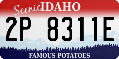 ID license plate 2P8311E