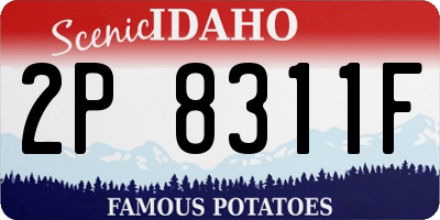 ID license plate 2P8311F