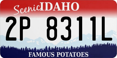 ID license plate 2P8311L