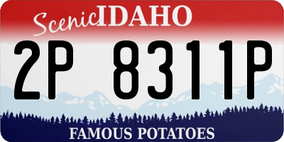 ID license plate 2P8311P