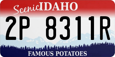 ID license plate 2P8311R