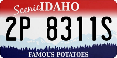 ID license plate 2P8311S