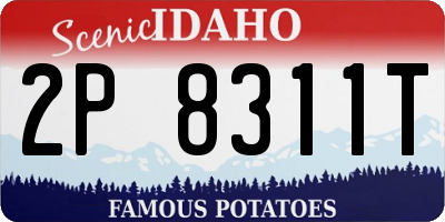 ID license plate 2P8311T