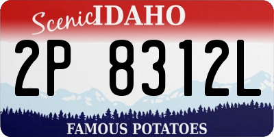 ID license plate 2P8312L