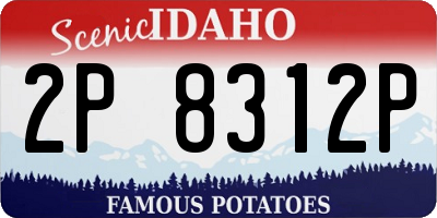 ID license plate 2P8312P