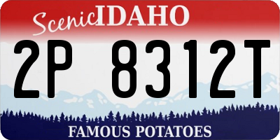 ID license plate 2P8312T