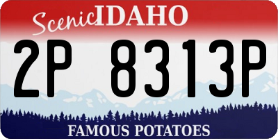 ID license plate 2P8313P