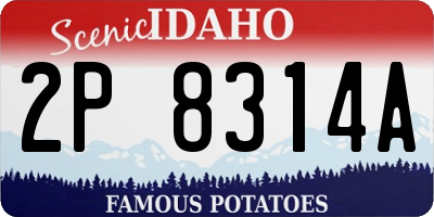 ID license plate 2P8314A