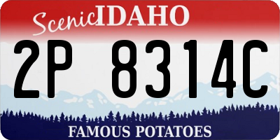 ID license plate 2P8314C