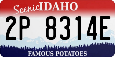 ID license plate 2P8314E