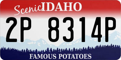 ID license plate 2P8314P