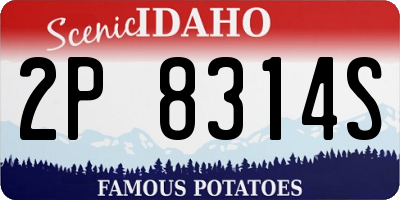 ID license plate 2P8314S