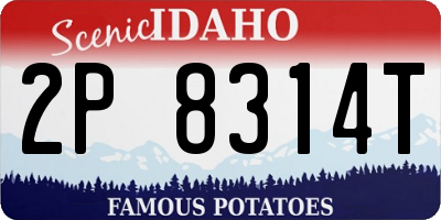 ID license plate 2P8314T