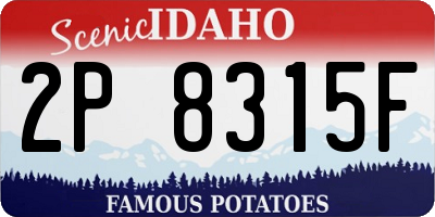 ID license plate 2P8315F