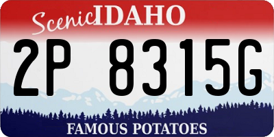 ID license plate 2P8315G