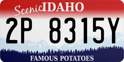 ID license plate 2P8315Y