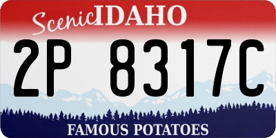 ID license plate 2P8317C