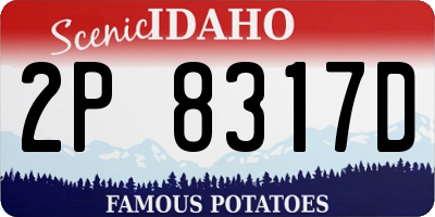 ID license plate 2P8317D