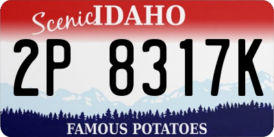 ID license plate 2P8317K