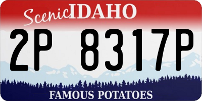 ID license plate 2P8317P
