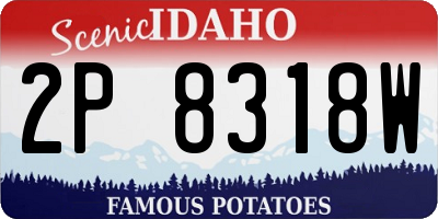 ID license plate 2P8318W