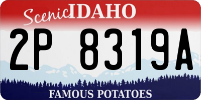 ID license plate 2P8319A