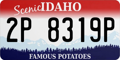 ID license plate 2P8319P