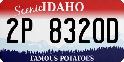 ID license plate 2P8320D