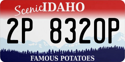 ID license plate 2P8320P