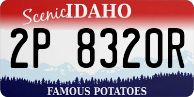 ID license plate 2P8320R
