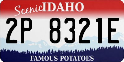 ID license plate 2P8321E