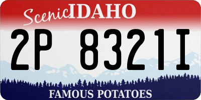 ID license plate 2P8321I
