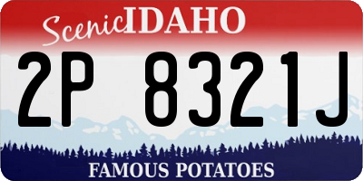 ID license plate 2P8321J