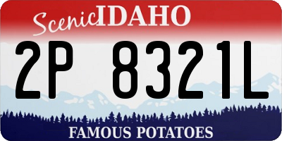 ID license plate 2P8321L