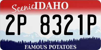 ID license plate 2P8321P