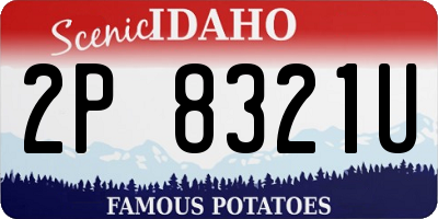 ID license plate 2P8321U