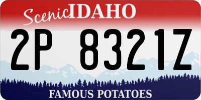 ID license plate 2P8321Z