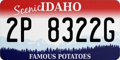 ID license plate 2P8322G