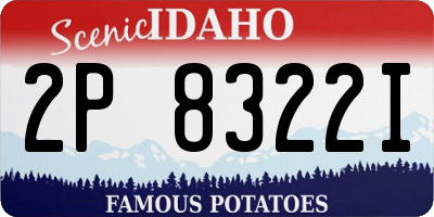 ID license plate 2P8322I